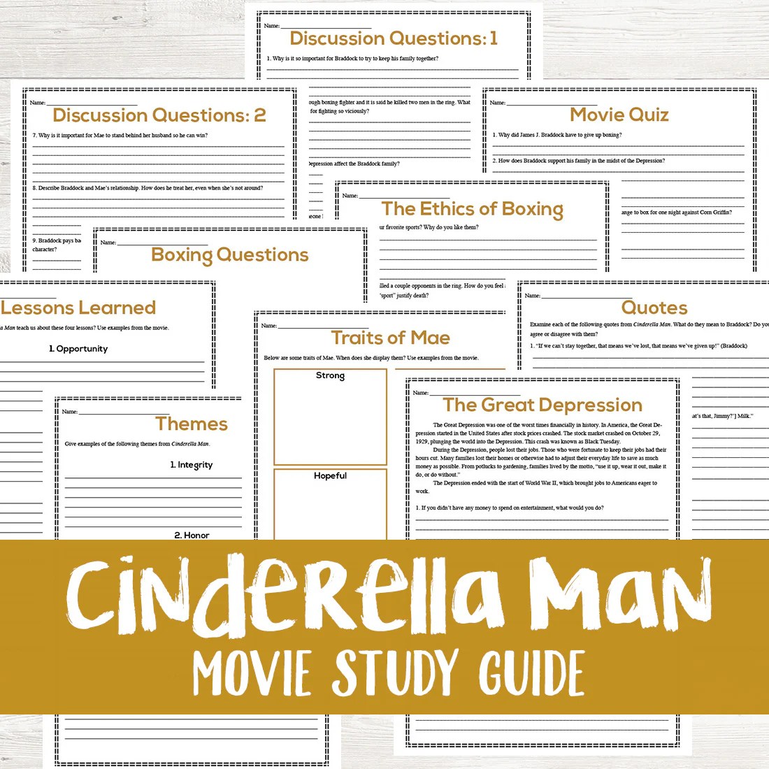 Cinderella man questions pdf answers