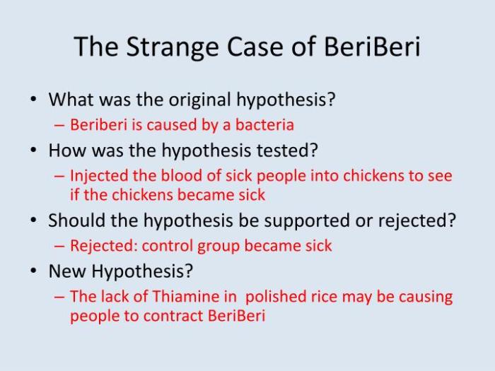 The strange case of beriberi answers