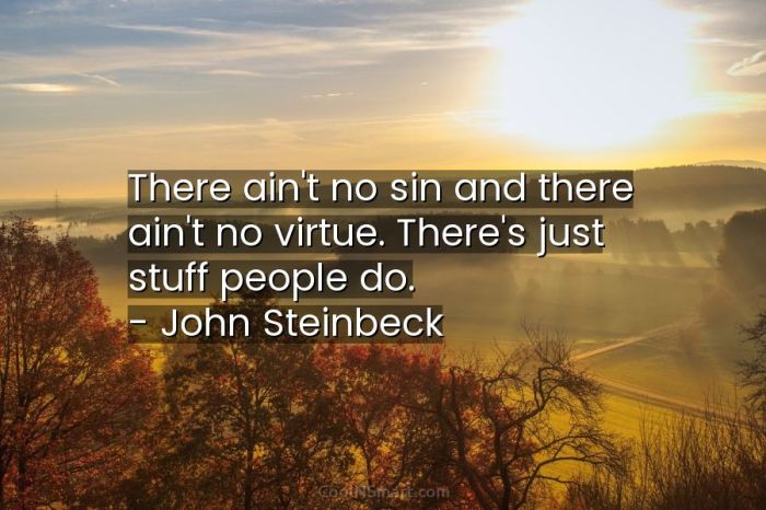 There ain't no sin and there ain't no virtue